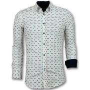 Overhemd Lange Mouw Tony Backer Tetris Motief Hemd