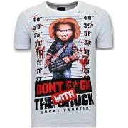 T-shirt Korte Mouw Local Fanatic Print Bloody Chucky Angry