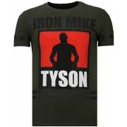 T-shirt Korte Mouw Local Fanatic Iron Mike Tyson Rhinestone