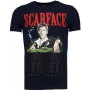 T-shirt Korte Mouw Local Fanatic Scarface Boss Rhinestone