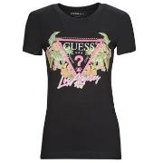 T-shirt Korte Mouw Guess SS CN TRIANGLE FLOWERS TEE