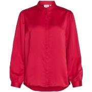 Blouse Vila Noos Ellette Satin Shirt - Love Potion