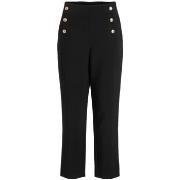 Broeken Vila Trousers Winnie Wide 7/8 - Black