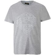 T-shirt Korte Mouw Ed Hardy Tiger glow t-shirt mid-grey
