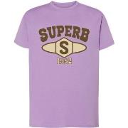 T-shirt Korte Mouw Superb 1982 SPRBCA-2201-LILAC