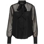 Blouse La Strada shirt Costel L/S- Black