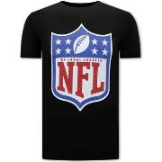 T-shirt Korte Mouw Local Fanatic NFL Shield Team Print