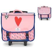 Schooltas Pol Fox CARTABLE 38 CM HEART A ROULETTES