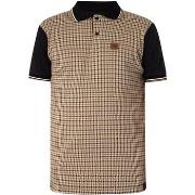 Polo Shirt Korte Mouw Trojan Jacquard poloshirt met Houndstooth-paneel