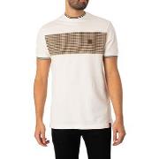 T-shirt Korte Mouw Trojan T-shirt met pied-de-poule-paneel