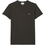 T-shirt Lacoste Cotton Pima Crew Neck T-Shirt Dark Khaki Green