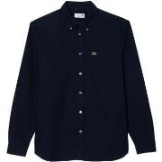 Overhemd Lange Mouw Lacoste Regular Fit Oxford Shirt Navy Blue