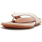 Teenslippers FitFlop GRACIE LEATHER FLIP-FLOPS Stone Beige - DROP 11