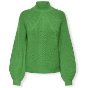 Trui Only Katia Life High Neck Knit - Green Bee