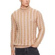 Sweater Guess Arkell Ls Tn Bicolor Cable Swt