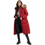 Donsjas Superdry Doudoune longue bordé de fausse fourrure femme Everes...