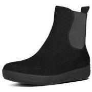 Enkellaarzen FitFlop FF-LUX Chelsea Boot Black suede