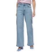 Straight Jeans Vila Emma Wide Jeans - Light Blue Denim