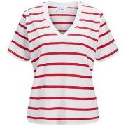 T-shirt Korte Mouw JJXX 12257577 white/red