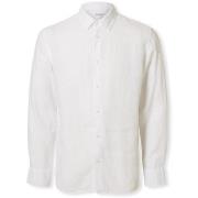 Overhemd Lange Mouw Selected Regkylian-Linen Shirt - White