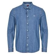 Overhemd Lange Mouw Tommy Jeans RGLR FIT SHIRT MID BLUE