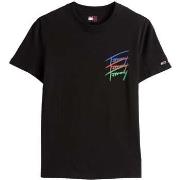 T-shirt Tommy Jeans 3 Colour Twisted Logo T-Shirt Black