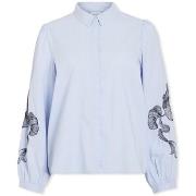 Blouse Vila Vesta Shirt - Kentucky Blue/Black Beu