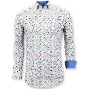 Overhemd Lange Mouw Tony Backer Luxe Digitale Print