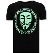 T-shirt Korte Mouw Local Fanatic We Are Anonymous