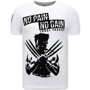 T-shirt Korte Mouw Local Fanatic Prin Wolverine X Man