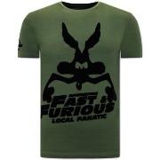 T-shirt Korte Mouw Local Fanatic Grappige Fast And Furious