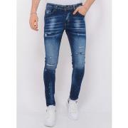 Skinny Jeans Local Fanatic Paint Splatter Ripped Jeans