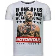 T-shirt Korte Mouw Local Fanatic Conor Notorious Legend Rhinestone