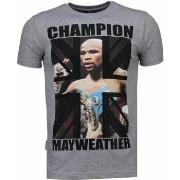 T-shirt Korte Mouw Local Fanatic Mayweather Rhinestone