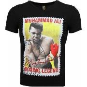 T-shirt Korte Mouw Local Fanatic Muhammad Ali Zegel Print