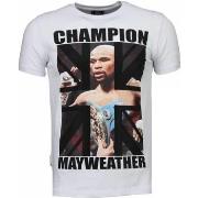 T-shirt Korte Mouw Local Fanatic Mayweather Rhinestone