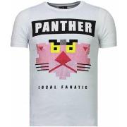 T-shirt Korte Mouw Local Fanatic Panther For A Cougar Rhinestone