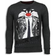 Sweater Local Fanatic Pussy Cat Rhinestone Ciet