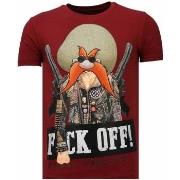 T-shirt Korte Mouw Local Fanatic Bandit Chief Rhinestone