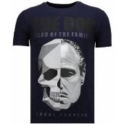 T-shirt Korte Mouw Local Fanatic The Don Skull Rhinestone