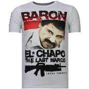 T-shirt Korte Mouw Local Fanatic Cocaine Cowboy Rhinestone