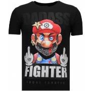 T-shirt Korte Mouw Local Fanatic Fight Club Mario Rhinestone