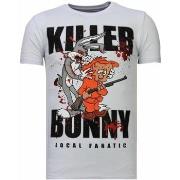 T-shirt Korte Mouw Local Fanatic Killer Bunny Rhinestone