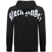 Sweater Top Star Hoodies Oversized Black Angels