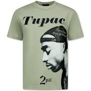 T-shirt Korte Mouw True Rise Tupac Print