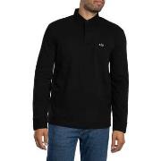 Polo Shirt Lange Mouw EAX Geborduurd poloshirt met lange mouwen