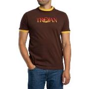 T-shirt Korte Mouw Trojan Ringer-T-shirt met logo