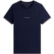 T-shirt Korte Mouw Tommy Hilfiger Slim Knit Tipped T-Shirt Navy Blue