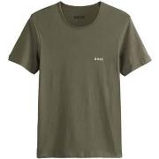 T-shirt Korte Mouw BOSS Cotton Basic T-Shirt Khaki Green