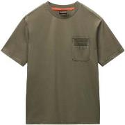 T-shirt Korte Mouw Napapijri Fanes Pocket T-Shirt Tea Leaf